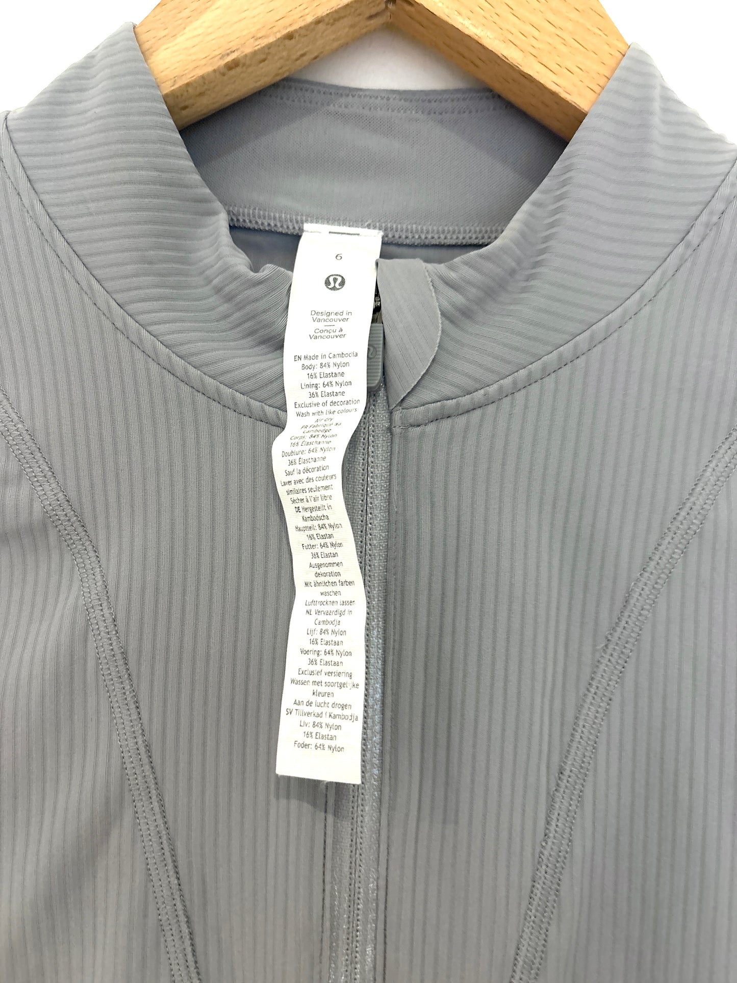 Lululemon Grey Zip Up UK 10