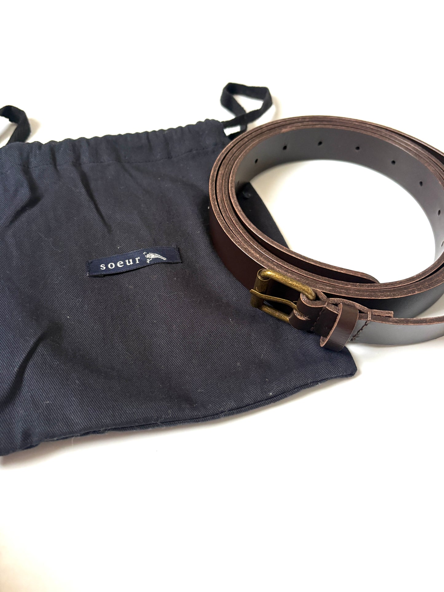 Soeur Brown Leather Belt