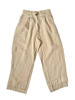 Massimo Dutti Beige Linen Trousers UK 6