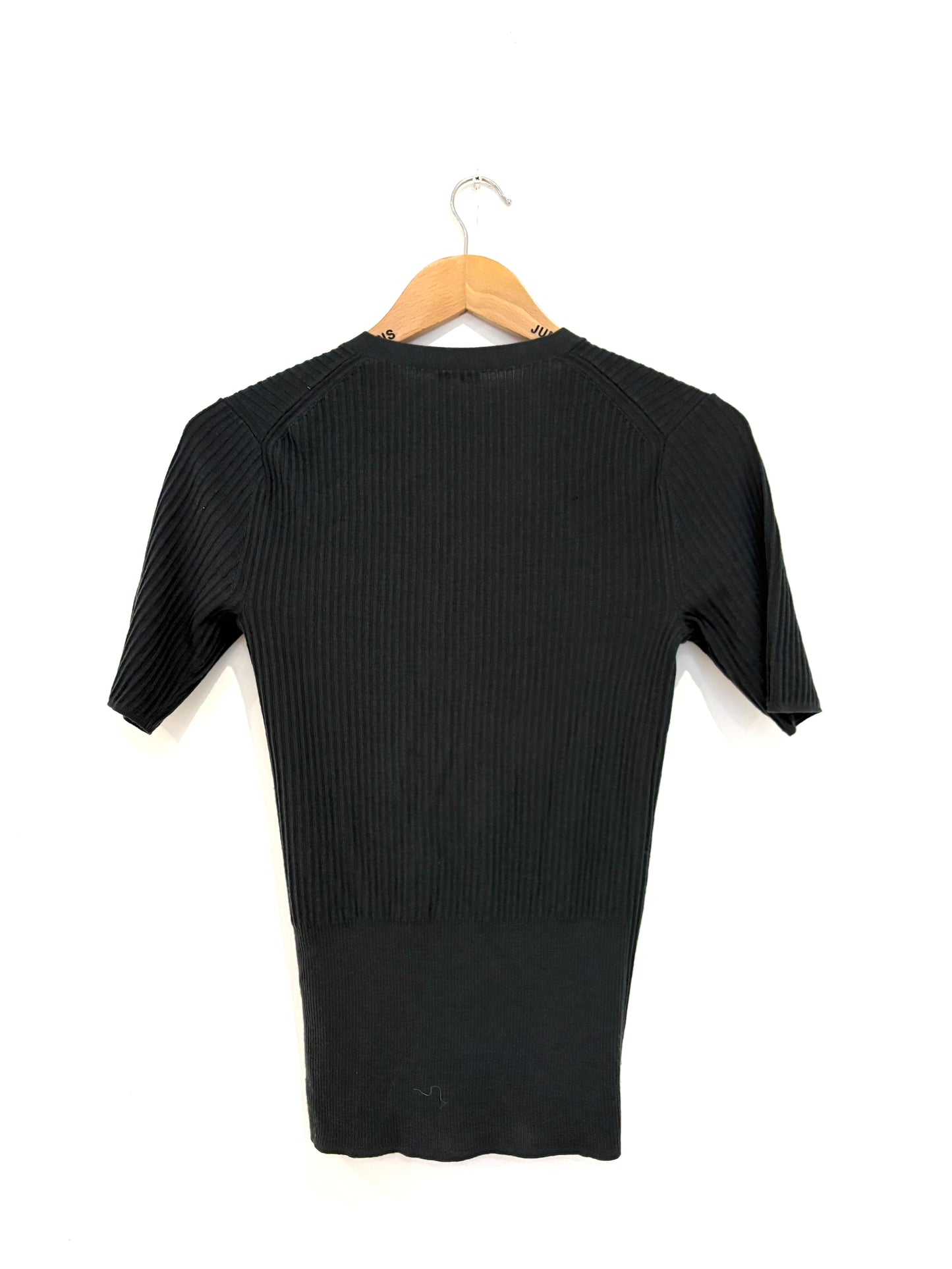 Joseph Ribbed Wool Short Sleeve Cardigan XS