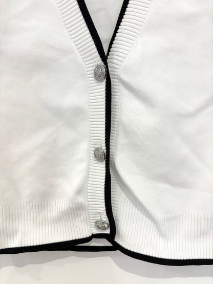 Massimo Dutti White Waistcoat XS