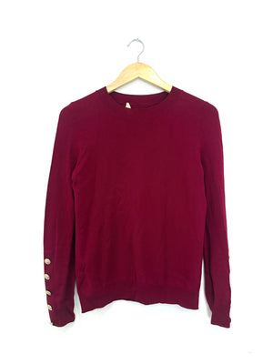 Sézane Burgundy Wool Jumper M