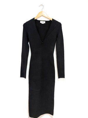 Victoria Beckham Body Black Fitted Dress UK 6