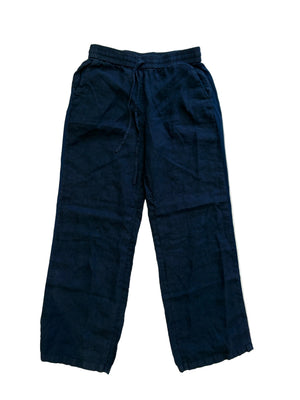 White Label White Company Navy Linen Trousers UK 8