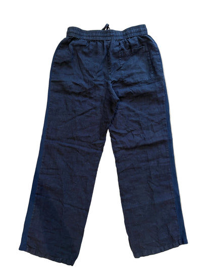 White Label White Company Navy Linen Trousers UK 8