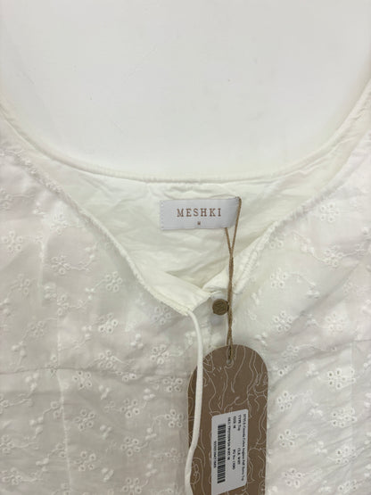 New With Tags Meshki White Cotton Top M