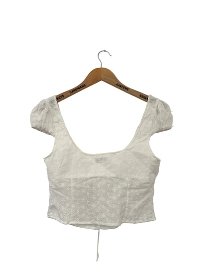 New With Tags Meshki White Cotton Top M