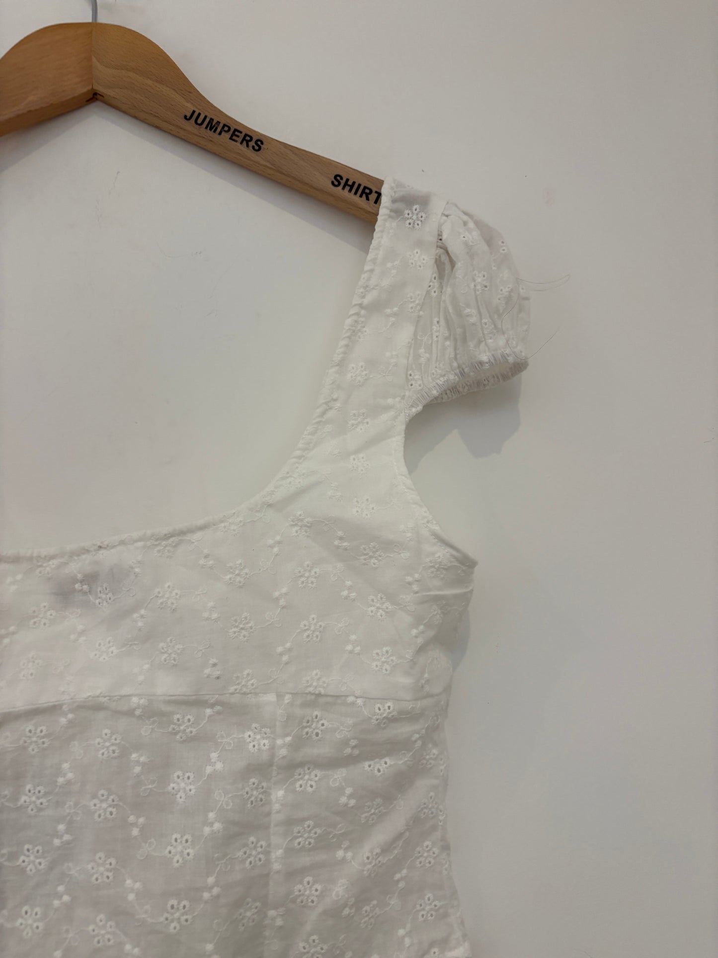 New With Tags Meshki White Cotton Top M
