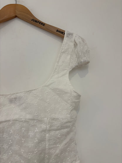 New With Tags Meshki White Cotton Top M