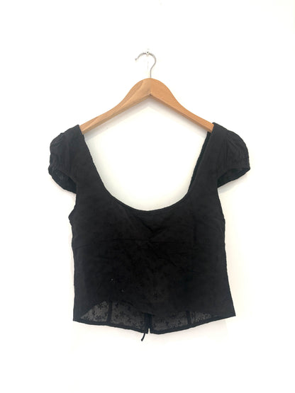 New With Tags Meshki Black Cotton Top M
