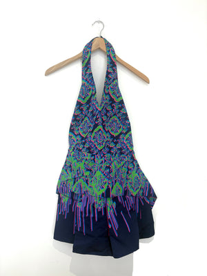 Mcqueen by Alexander Mcqueen V-Neck Halter Dress UK 8
