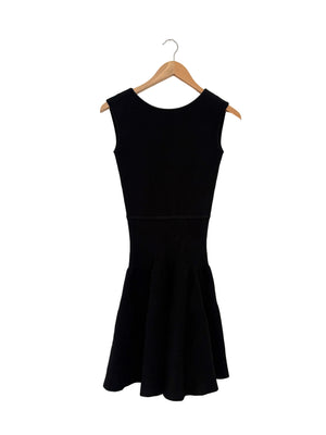 Issa Fit & Flare Black Jersey Dress S