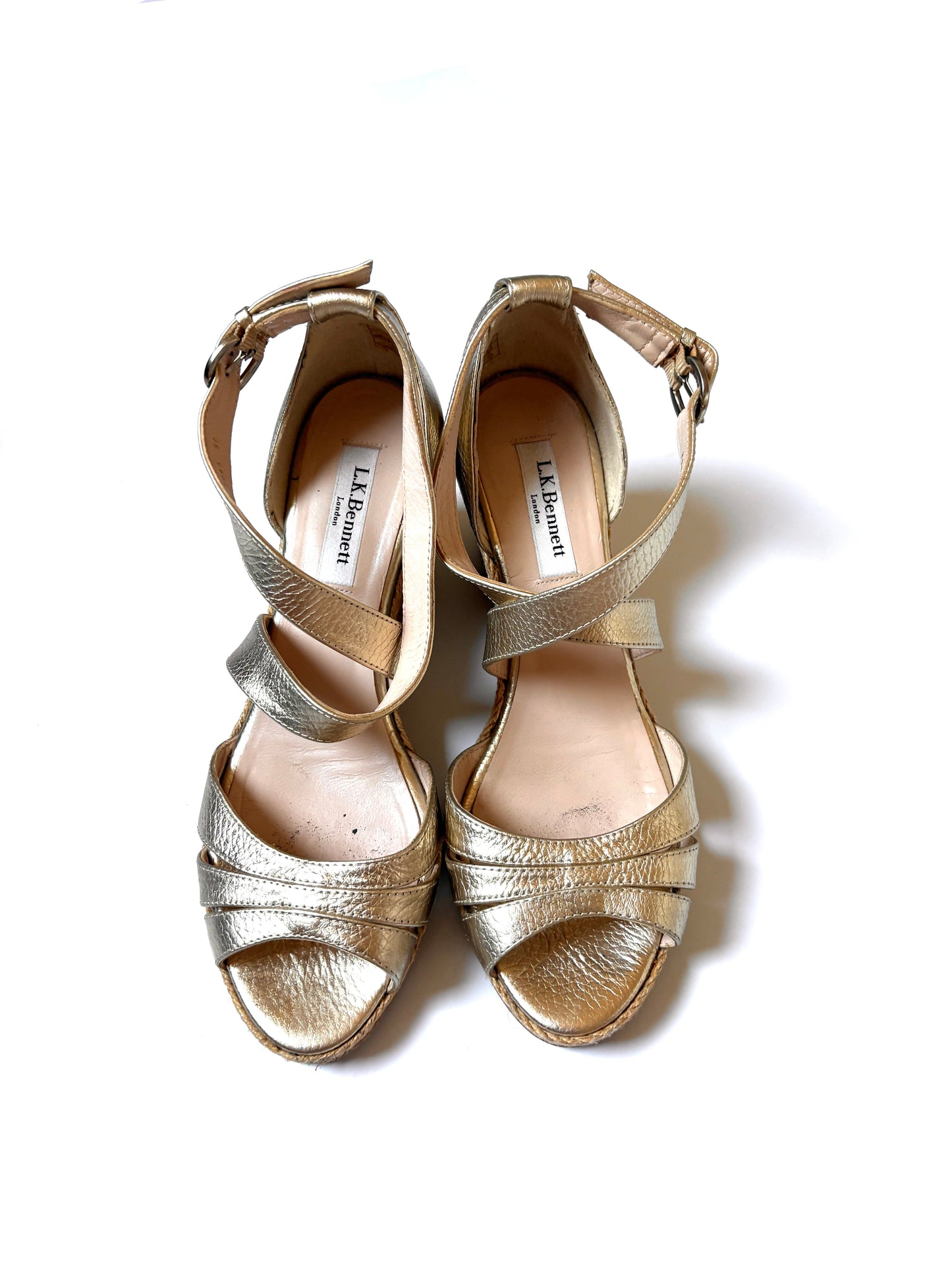 LK Bennett Gold Wedges UK 5