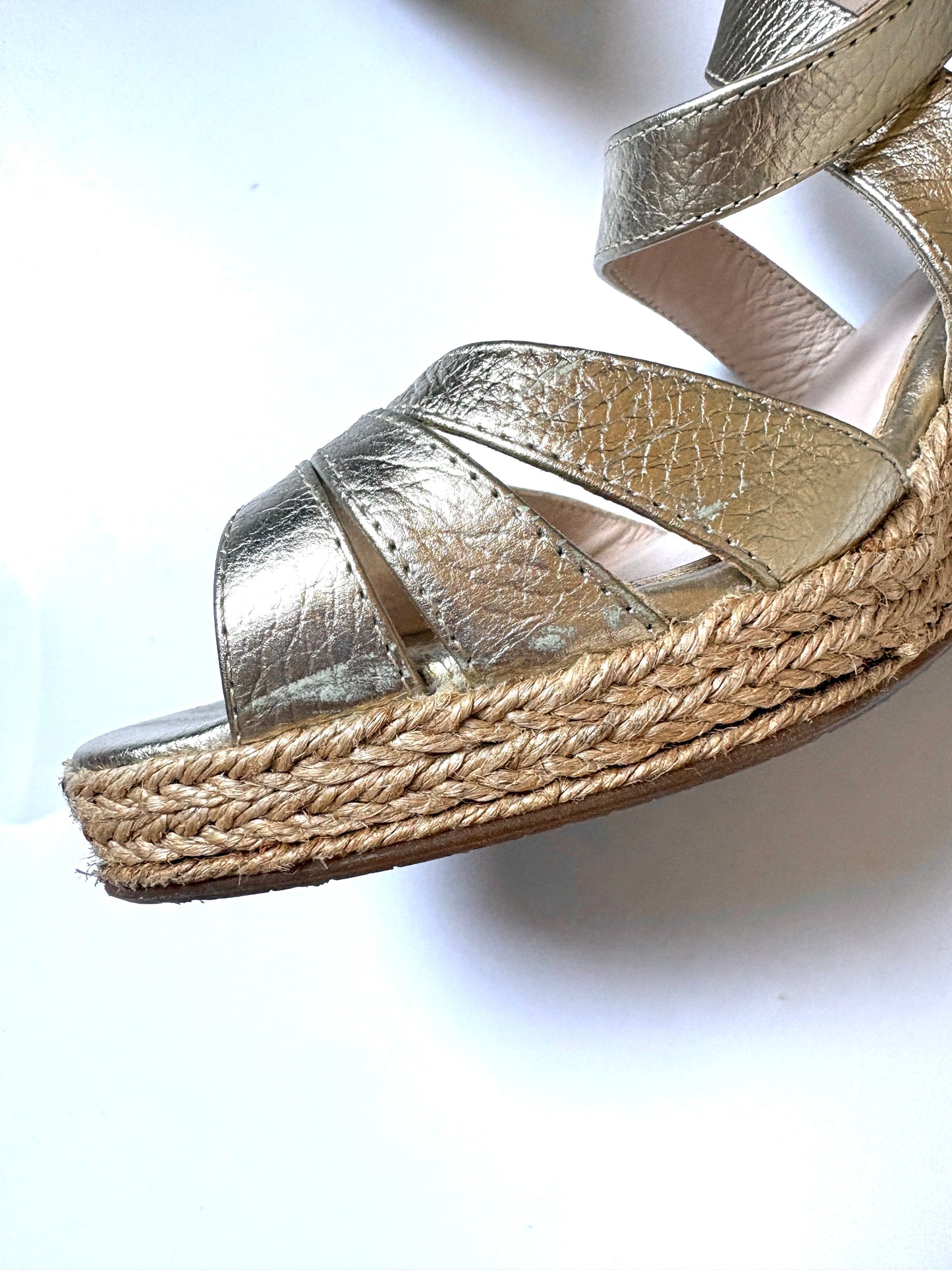 LK Bennett Gold Wedges UK 5