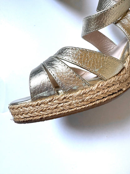 LK Bennett Gold Wedges UK 5