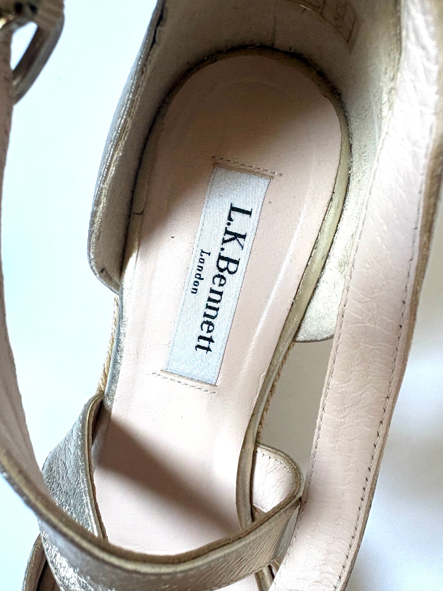 LK Bennett Gold Wedges UK 5