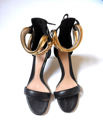 Alexander Mcqueen Leather Metal Ankle Straps UK 4