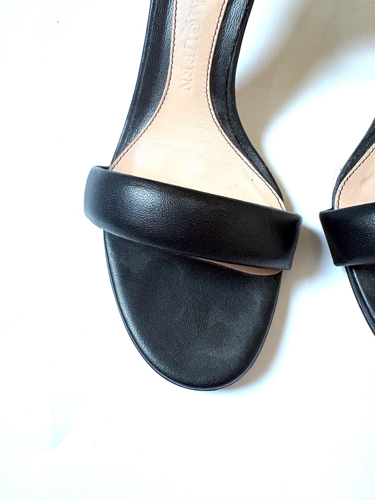 Alexander Mcqueen Leather Metal Ankle Straps UK 4