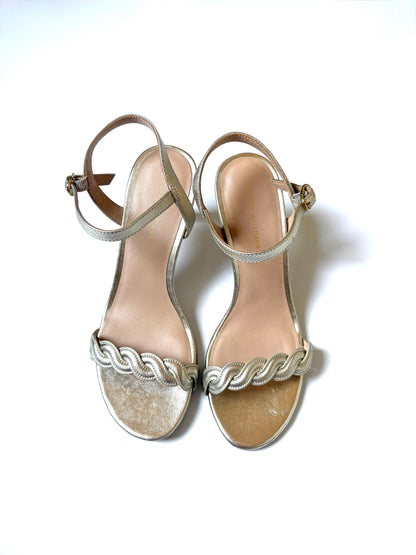 Stuart Weitzman Gold Twist Sandals UK 5