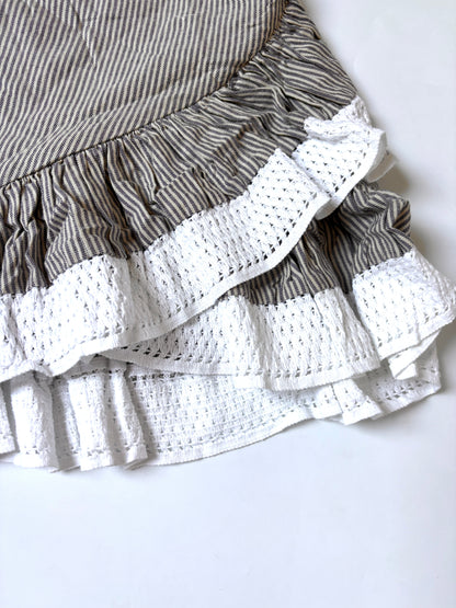 Inasami Mykonos Striped Wrap Skirt S