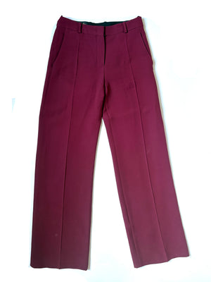 Loro Piana Burgundy Wool Trousers UK 10