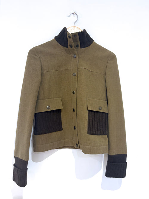 Miu Miu Khaki Bomber Jacket 