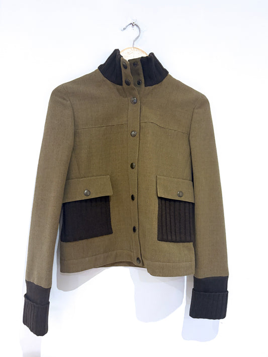 Miu Miu Khaki Bomber Jacket 