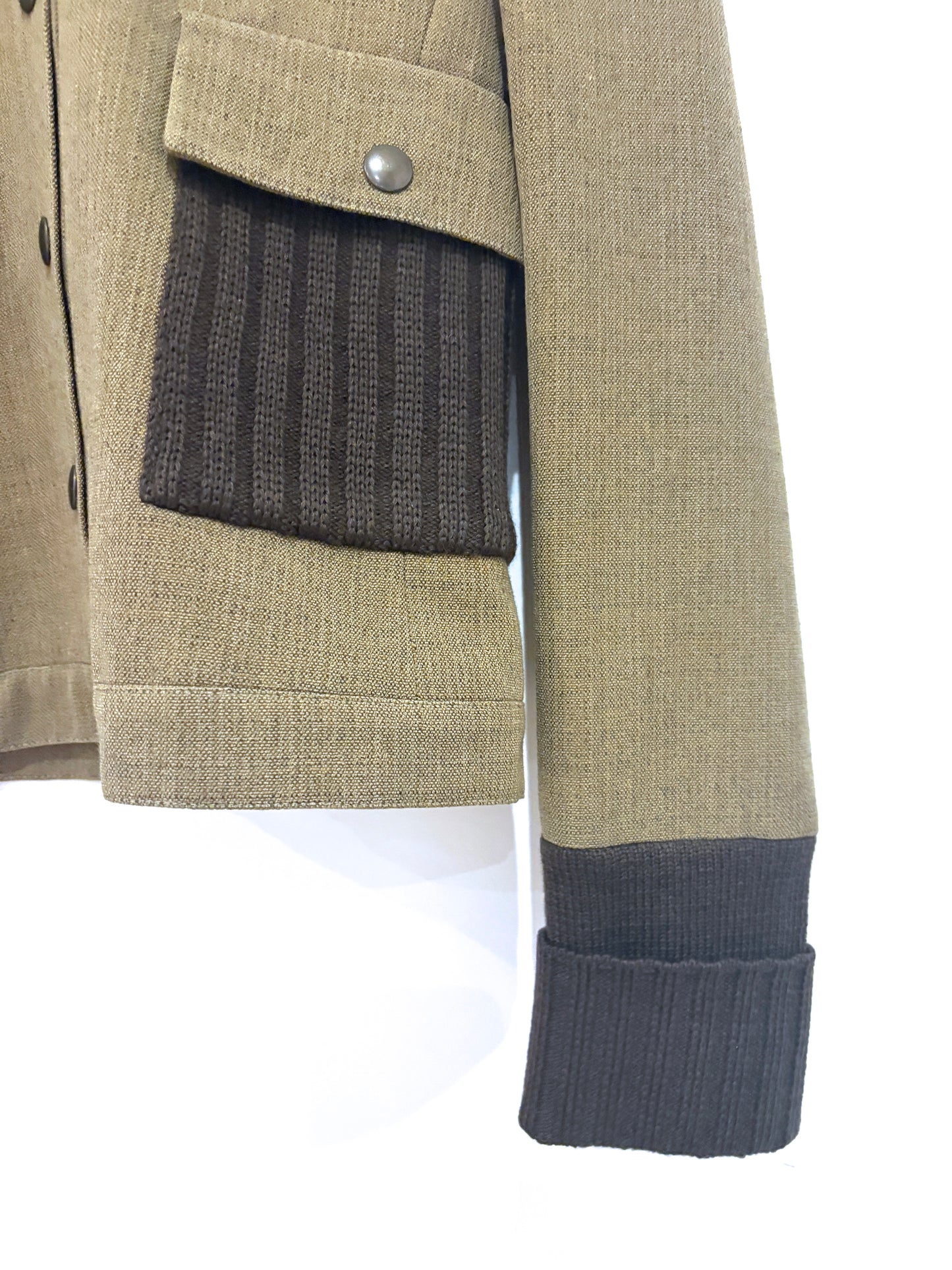 Miu Miu 1999 Vintage Khaki Bomber Jacket UK 8