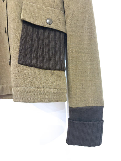 Miu Miu 1999 Vintage Khaki Bomber Jacket UK 8