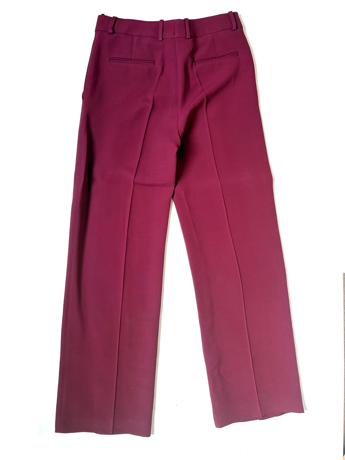 Loro Piana Burgundy Wool Trousers UK 10