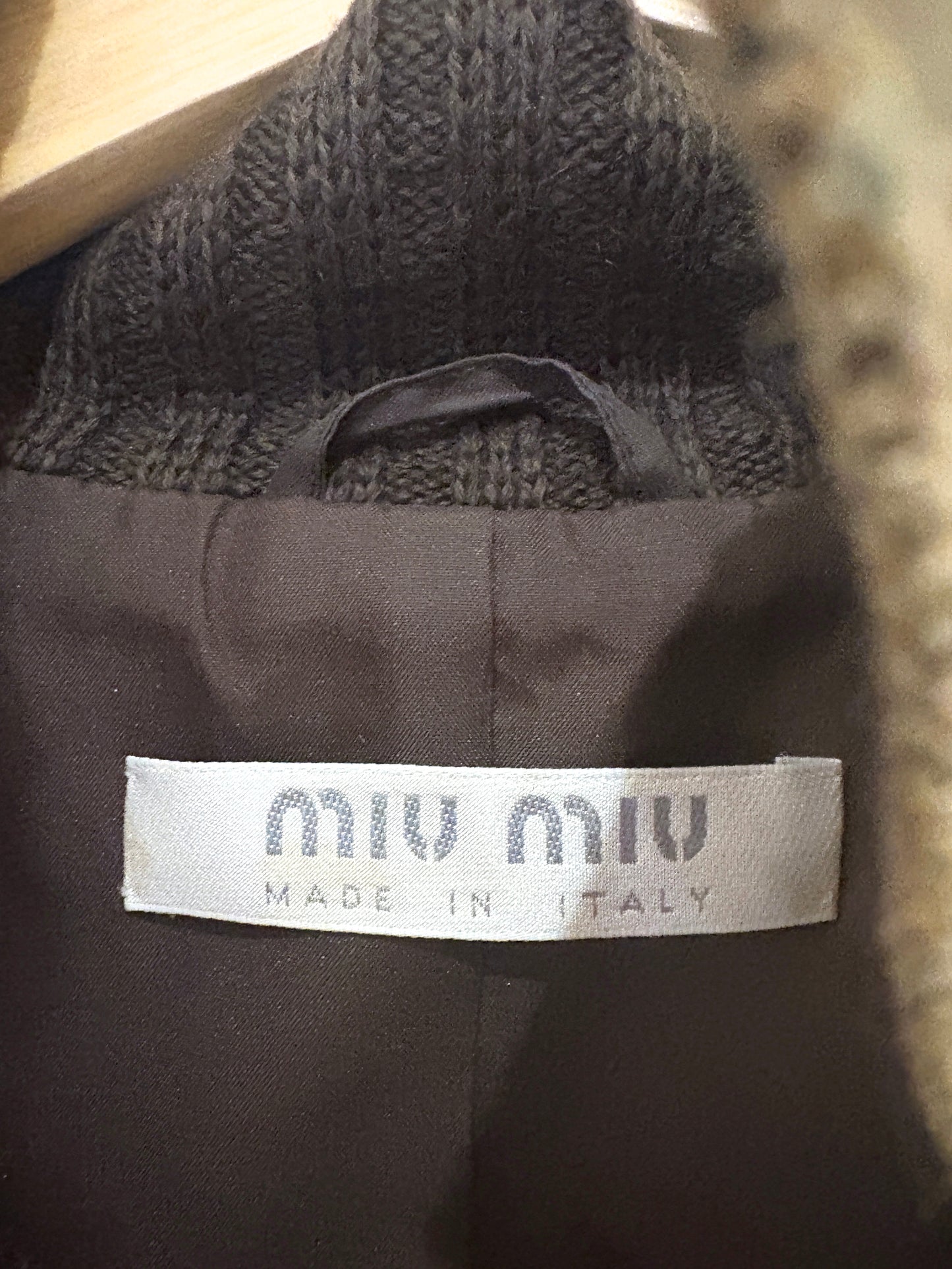 Miu Miu 1999 Vintage Khaki Bomber Jacket UK 8
