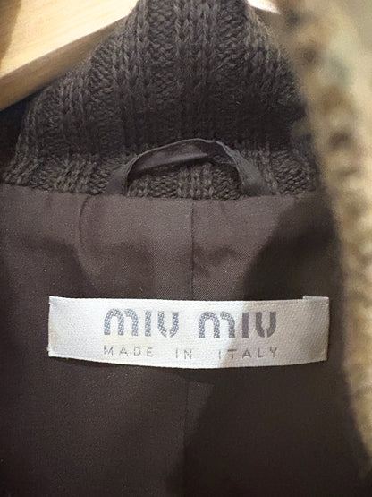Miu Miu 1999 Vintage Khaki Bomber Jacket UK 8