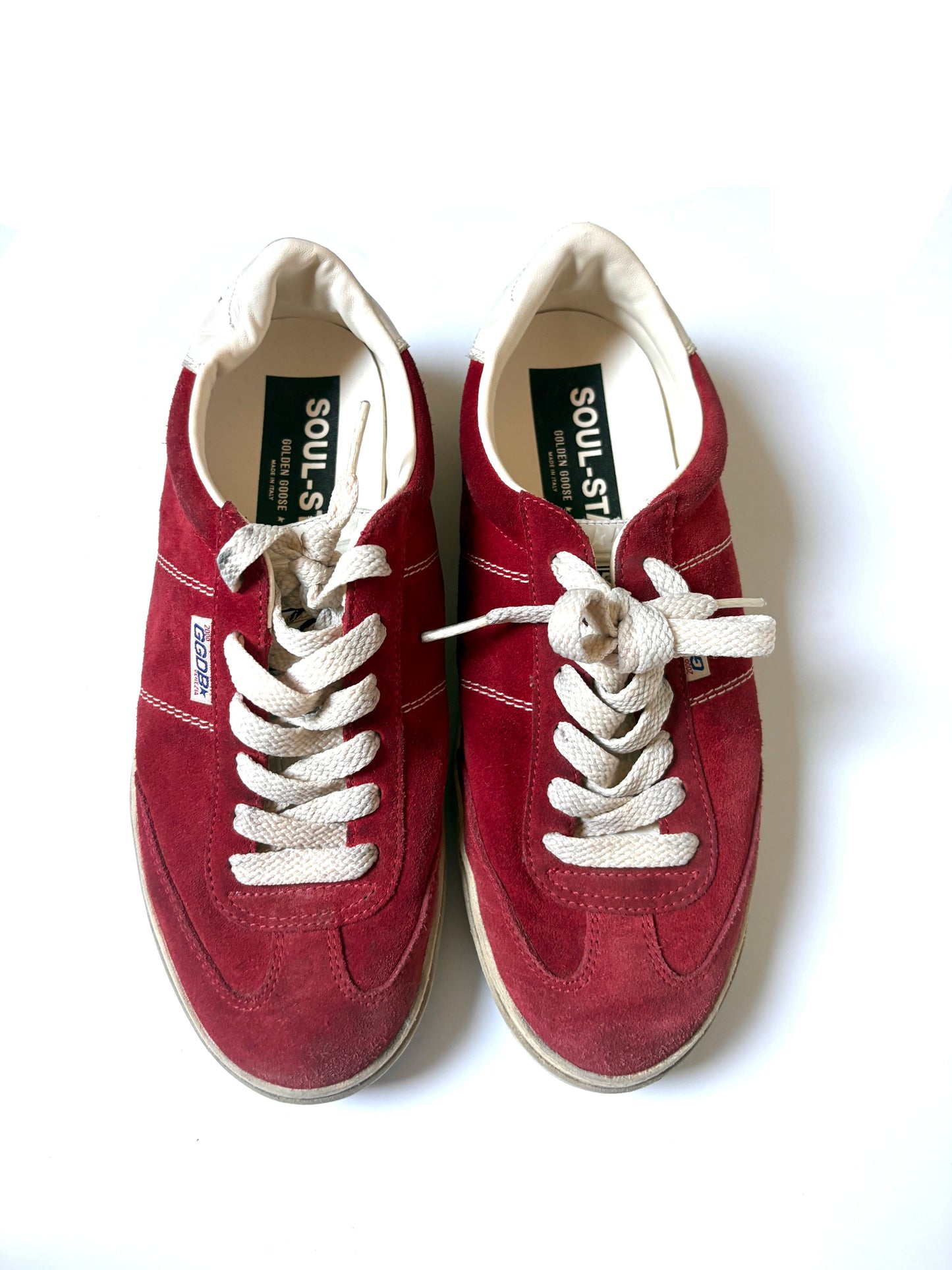 Golden Goose Soulstar Red Suede Trainers UK 5