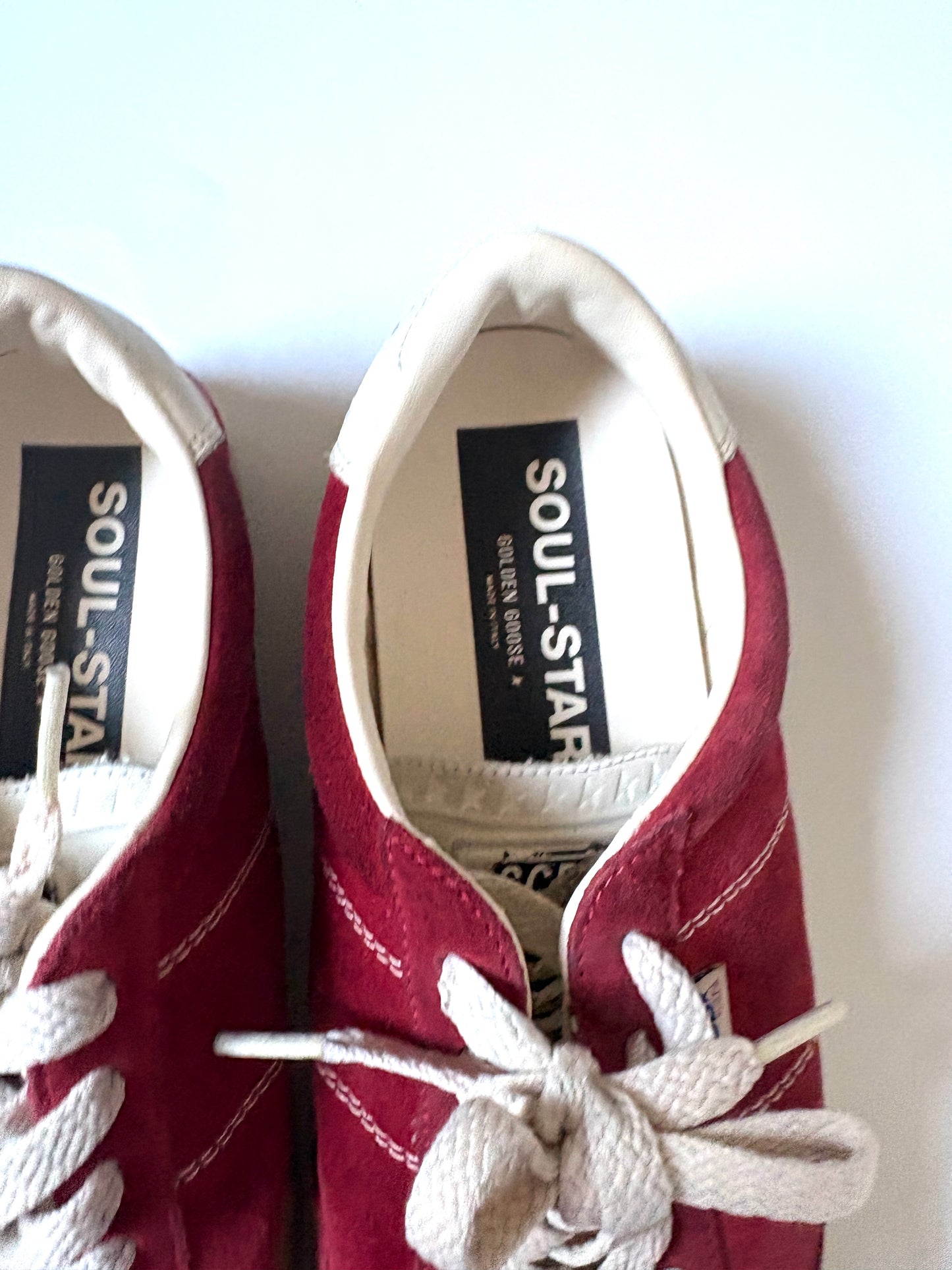 Golden Goose Soulstar Red Suede Trainers UK 5