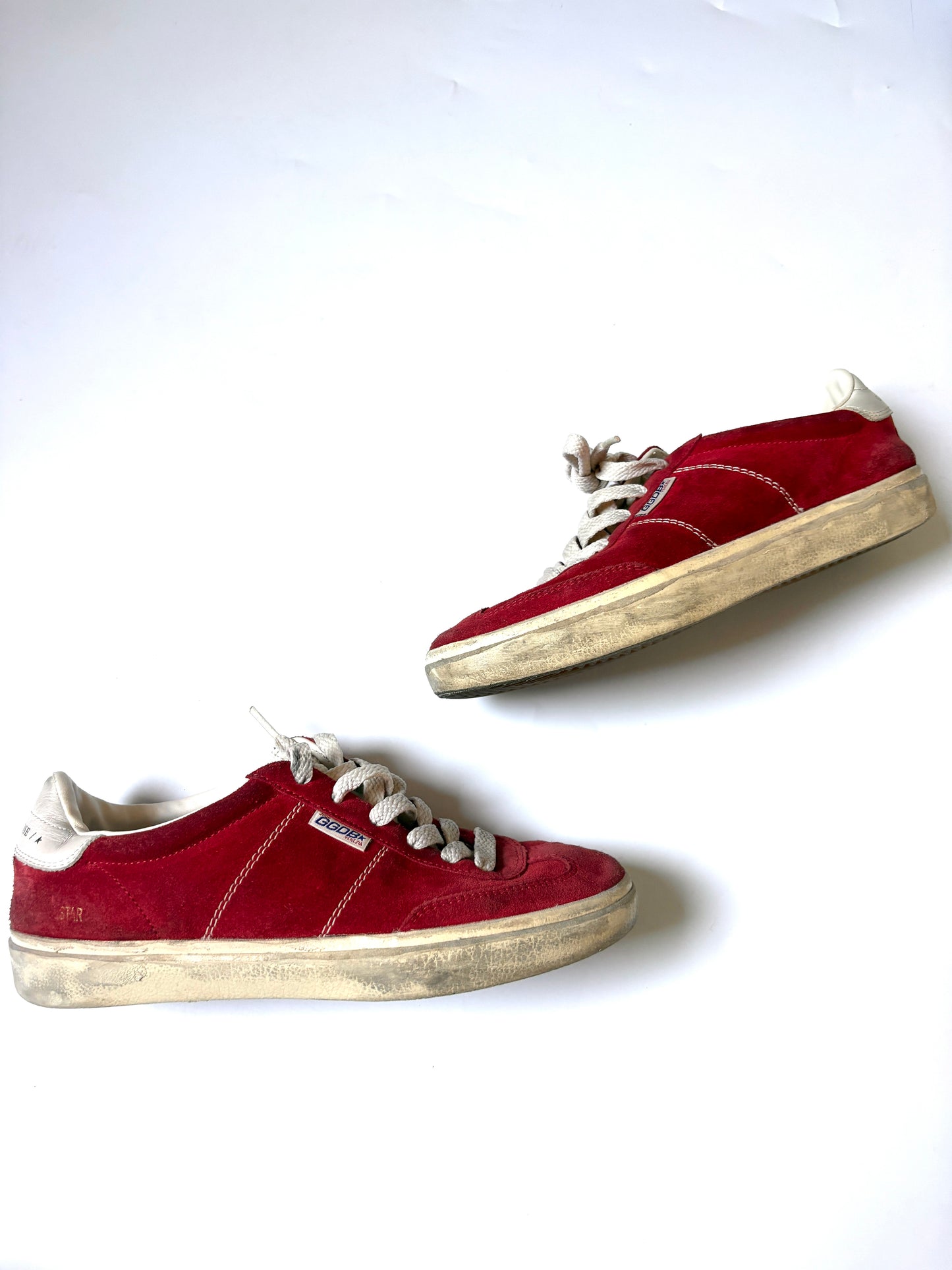 Golden Goose Soulstar Red Suede Trainers UK 5