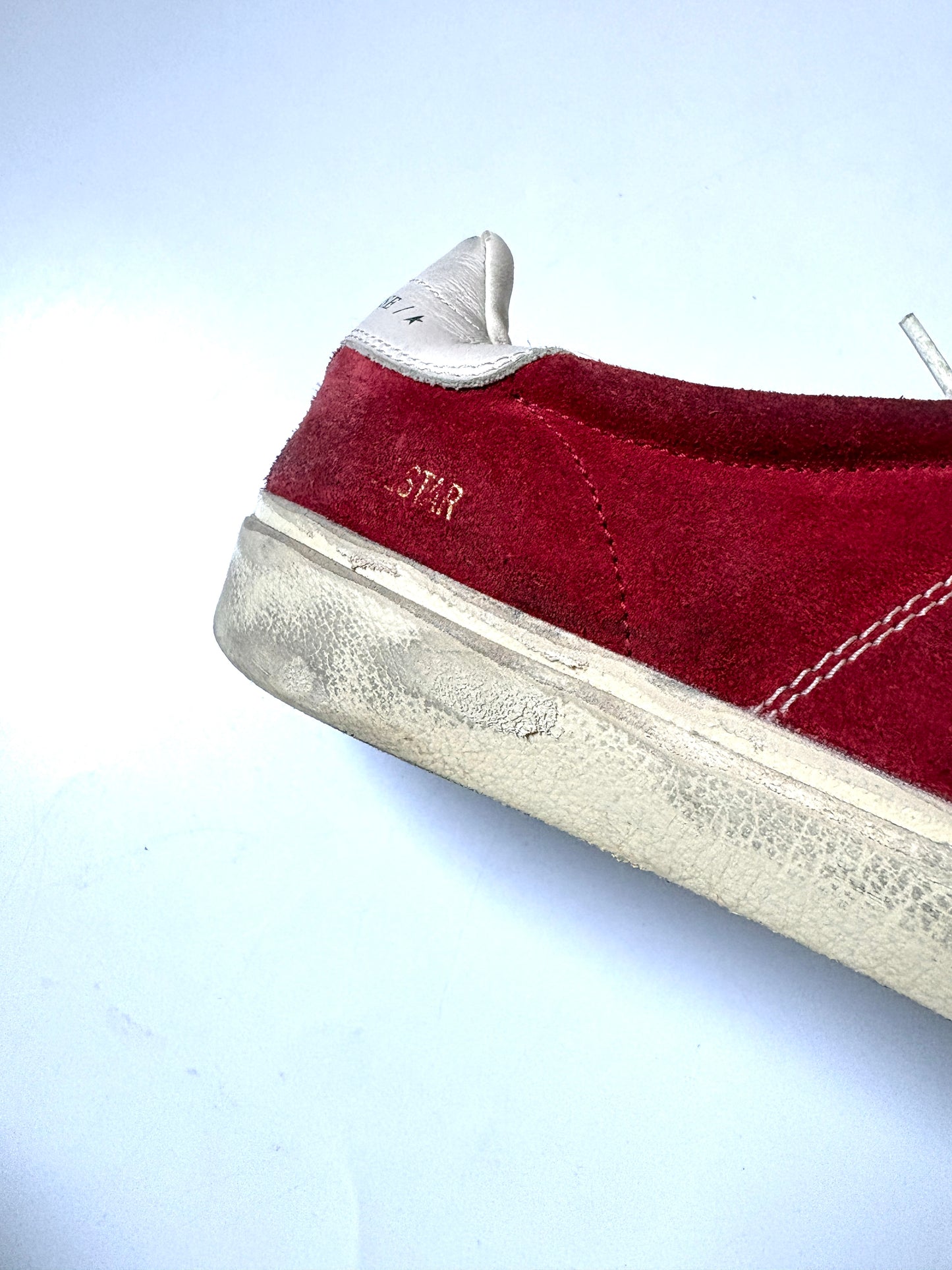 Golden Goose Soulstar Red Suede Trainers UK 5