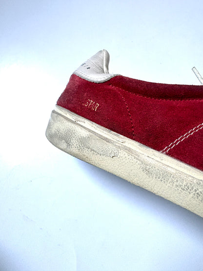Golden Goose Soulstar Red Suede Trainers UK 5