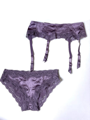 Stella MCcartney Silk Purple Underwear & Suspenders S