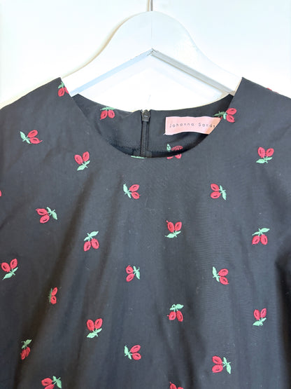 Johanna Sands Dolce  Embroidered Cherry Dress UK 14