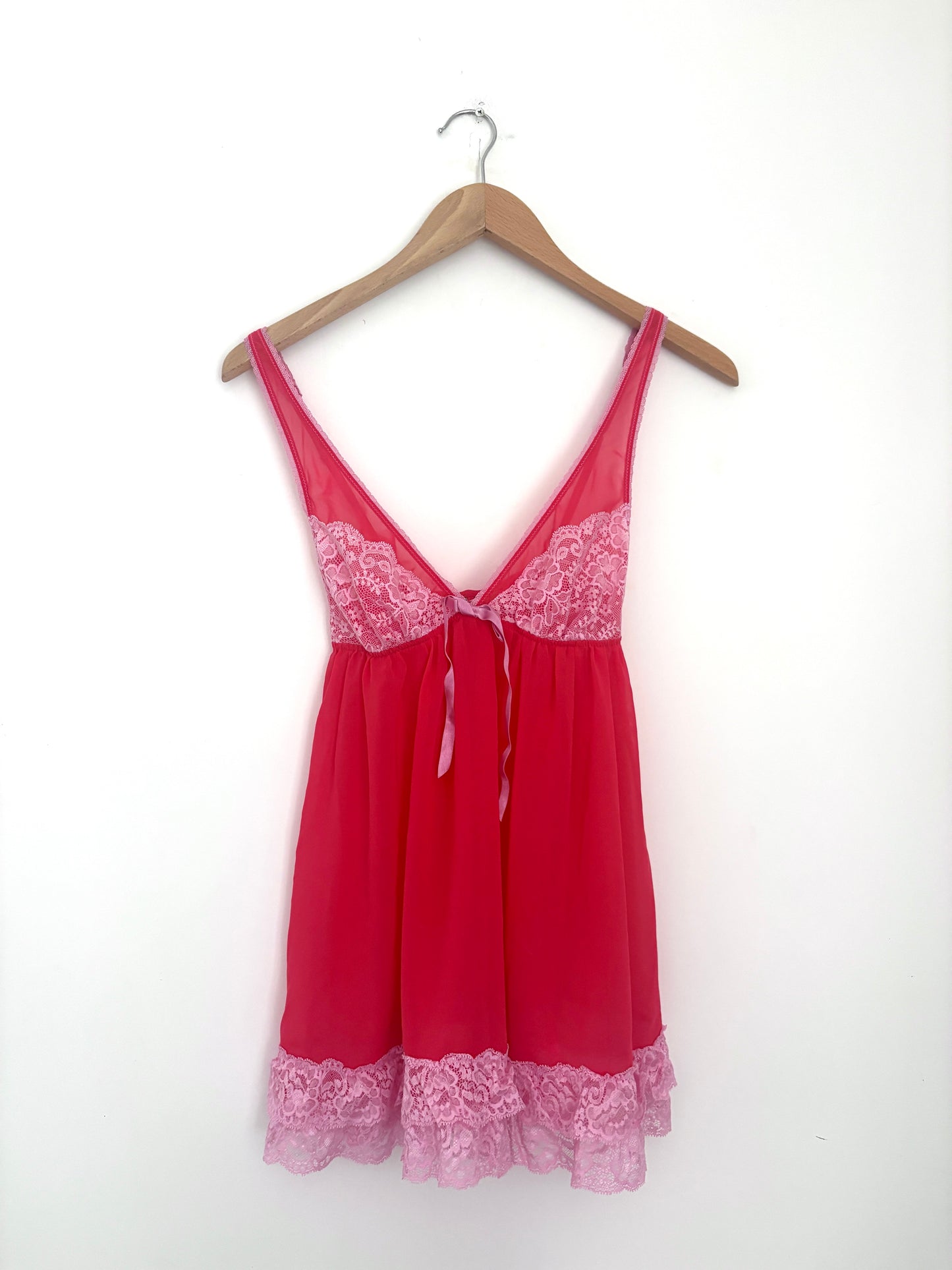 Vintage Victoria Secret Hot Pink Slip Dress