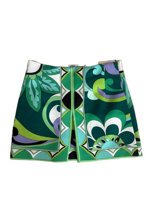 Zara Green Print Skirt M