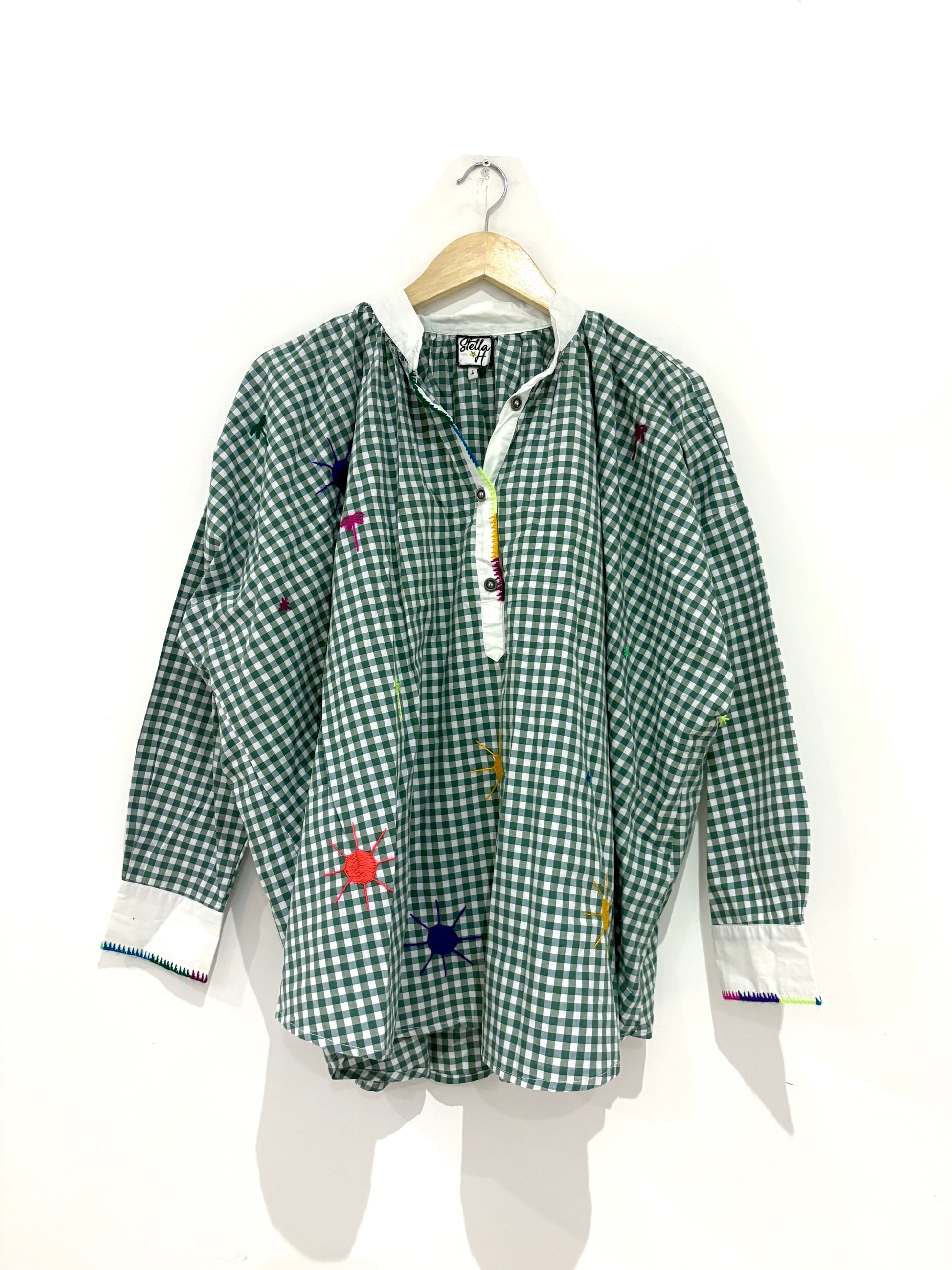 Stella H Marrakech Green and White Check Shirt