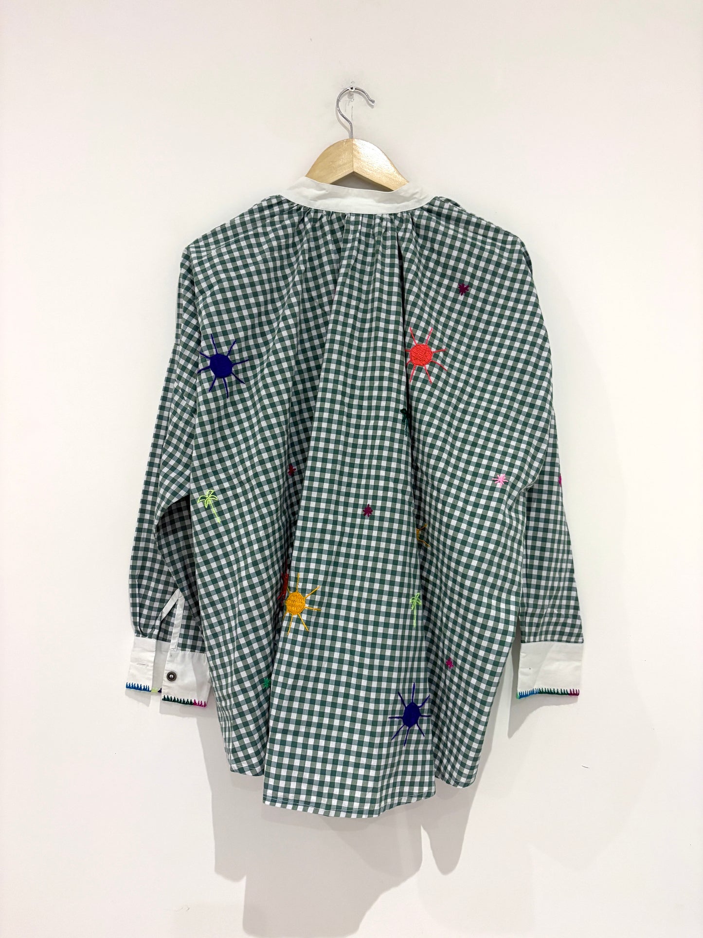 Stella H Marrakech Green and White Check Shirt S/M