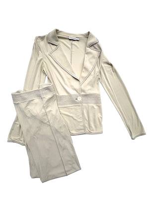 Emporio Armani Vintage Cream Suit UK 10