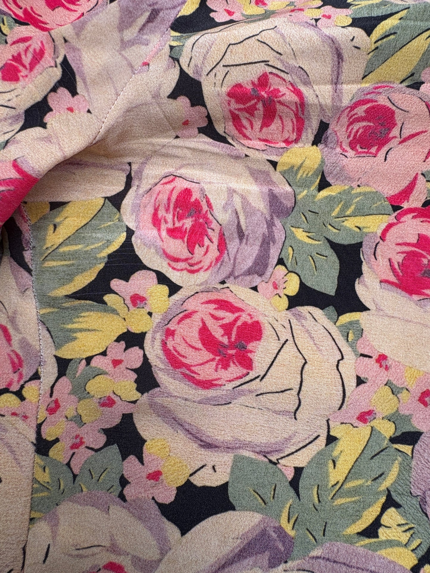 Vilshenko Floral Silk Print Trousers UK 8
