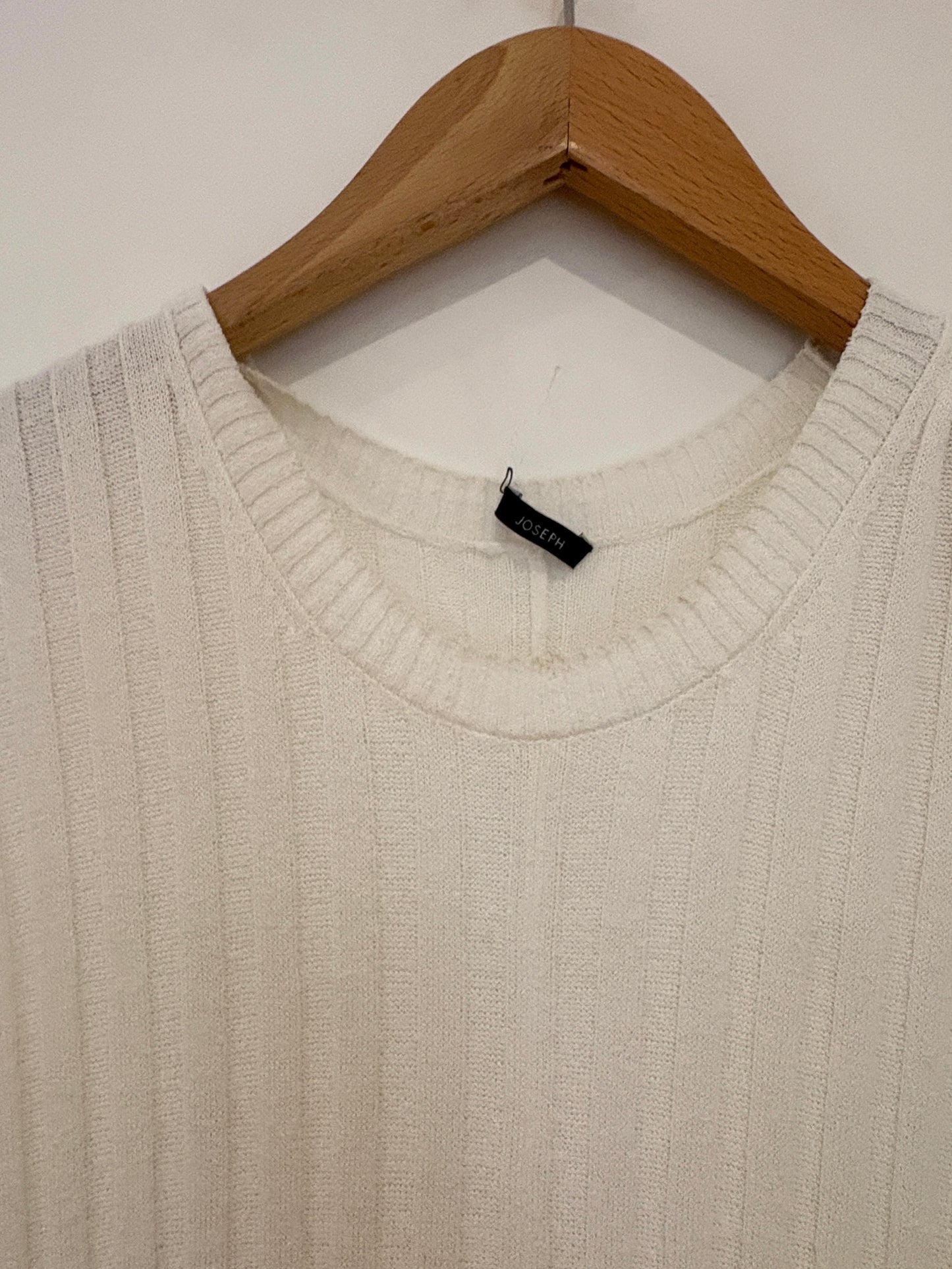 Joseph White Knit Pleated Dress S