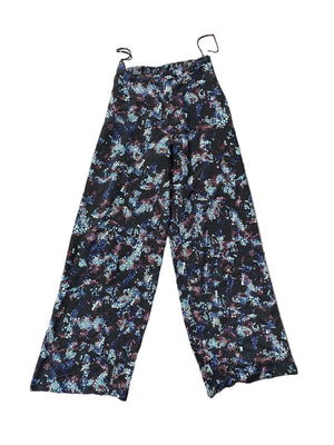 Saloni Silk Print Straight Trousers UK 8