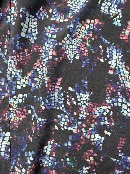 Saloni Silk Print Straight Trousers UK 8