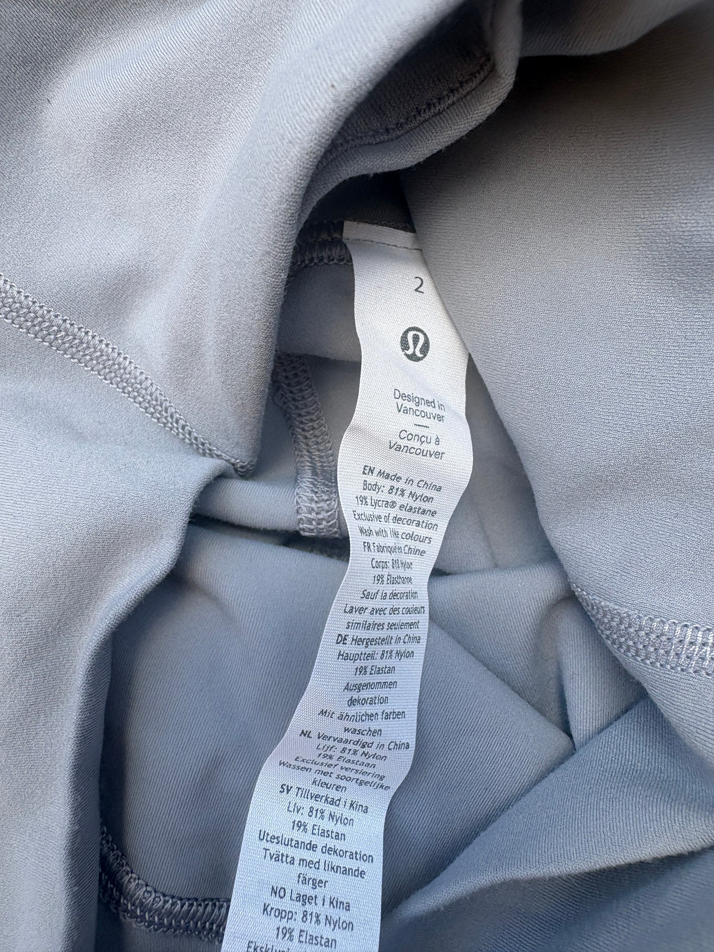 Lululemon Grey Aligne Leggings 25" UK 6