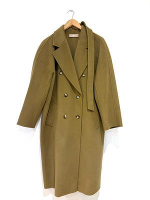 12 STOREEZ Double-Breasted Wool-Blend Coat M